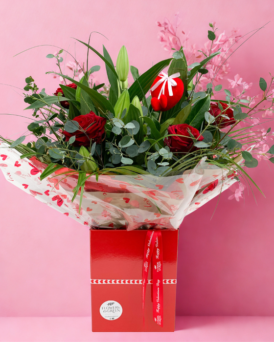Valentine's Lily Rose Gift Box